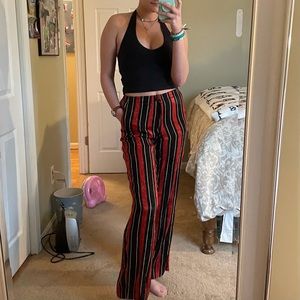Urban Outfitters Red and Black Striped Pants